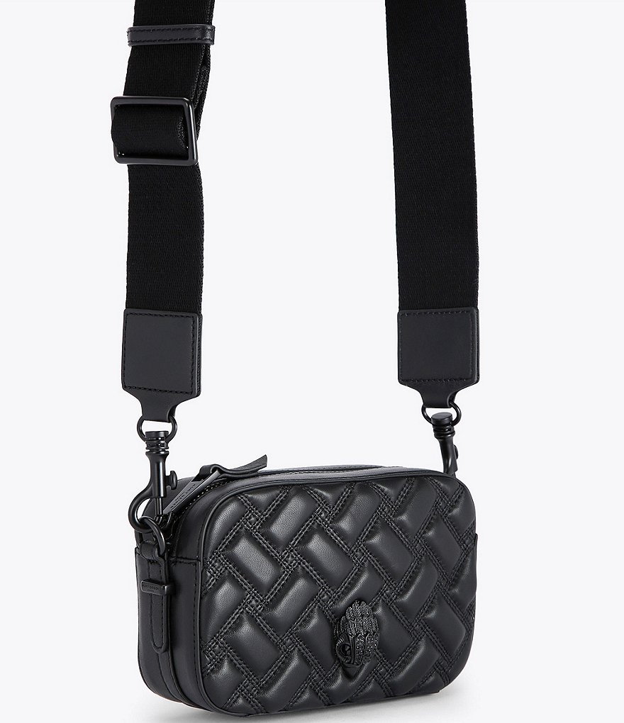 Kurt Geiger London Kensington Drench Black Quilted Leather Small Camera Crossbody Bag - Black - view 4