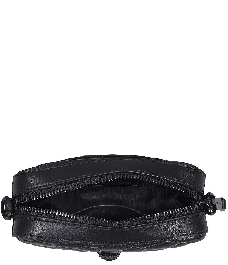 Kurt Geiger London Kensington Drench Black Quilted Leather Small Camera Crossbody Bag - Black - view 5
