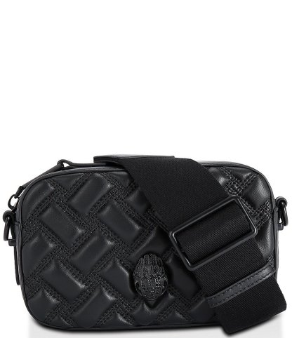 Kurt Geiger London Kensington Drench Black Quilted Leather Small Camera Crossbody Bag - Black - view 1