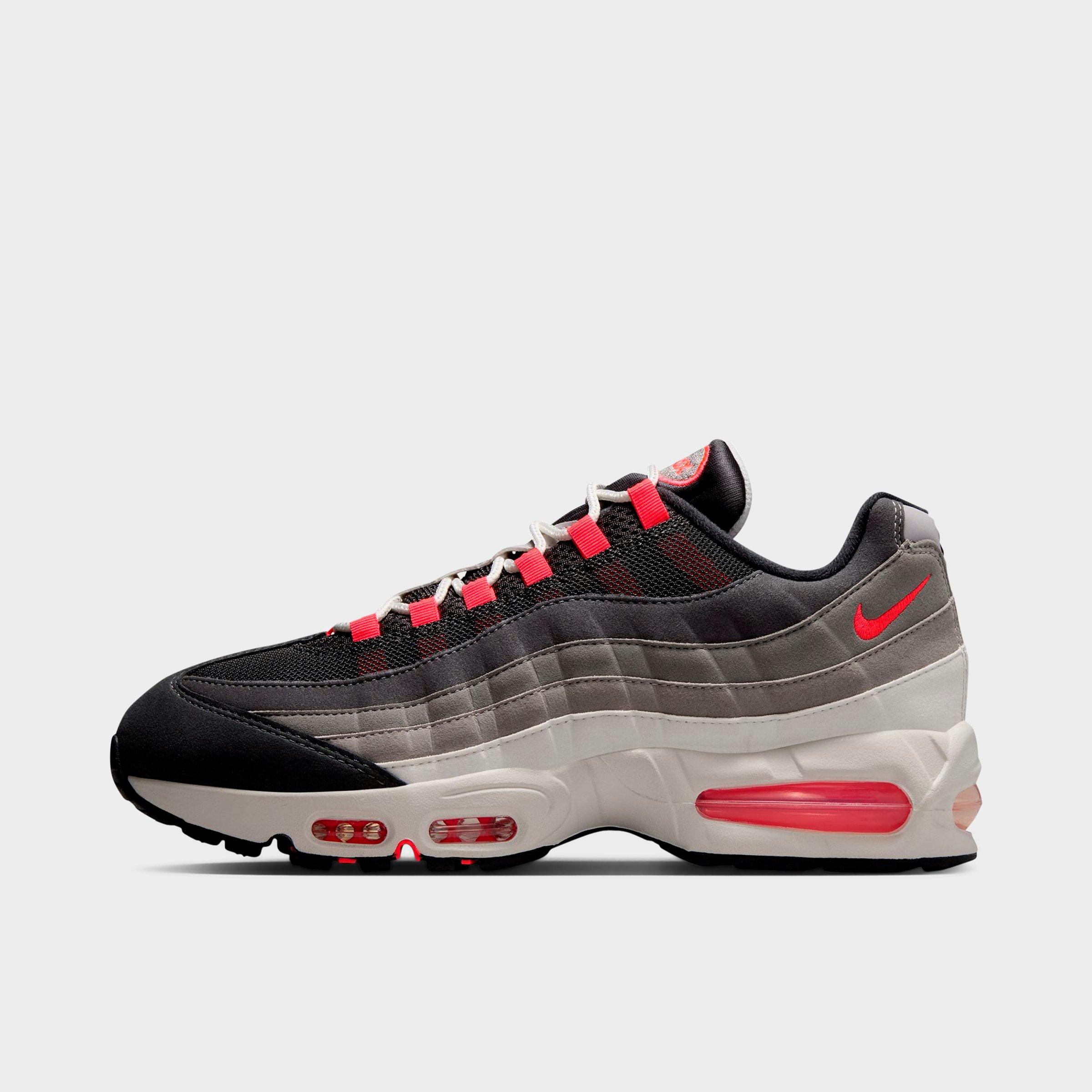 Men's Nithtke Air Max 95 Big Bubble Scorpion Casual Shoes - Part 2 - Anthracite/Solar Red/Light Graphite/Light Charcoal - Left shoe facing left. Outside of the shoe.