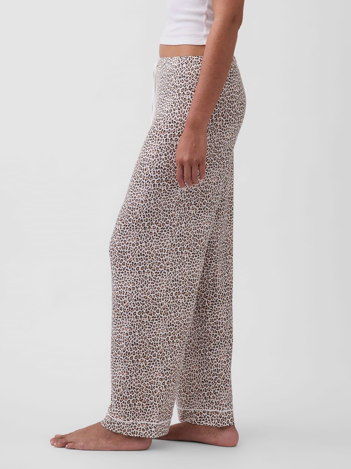 SoftMade Modal PJ Pants - Leopard brown print