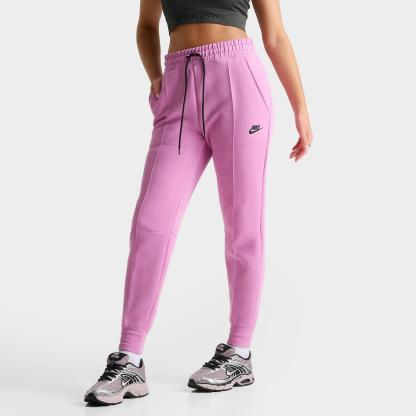 Women's Nike Sportswear Tech Fleece Jogger Pants - Light Magenta/Black