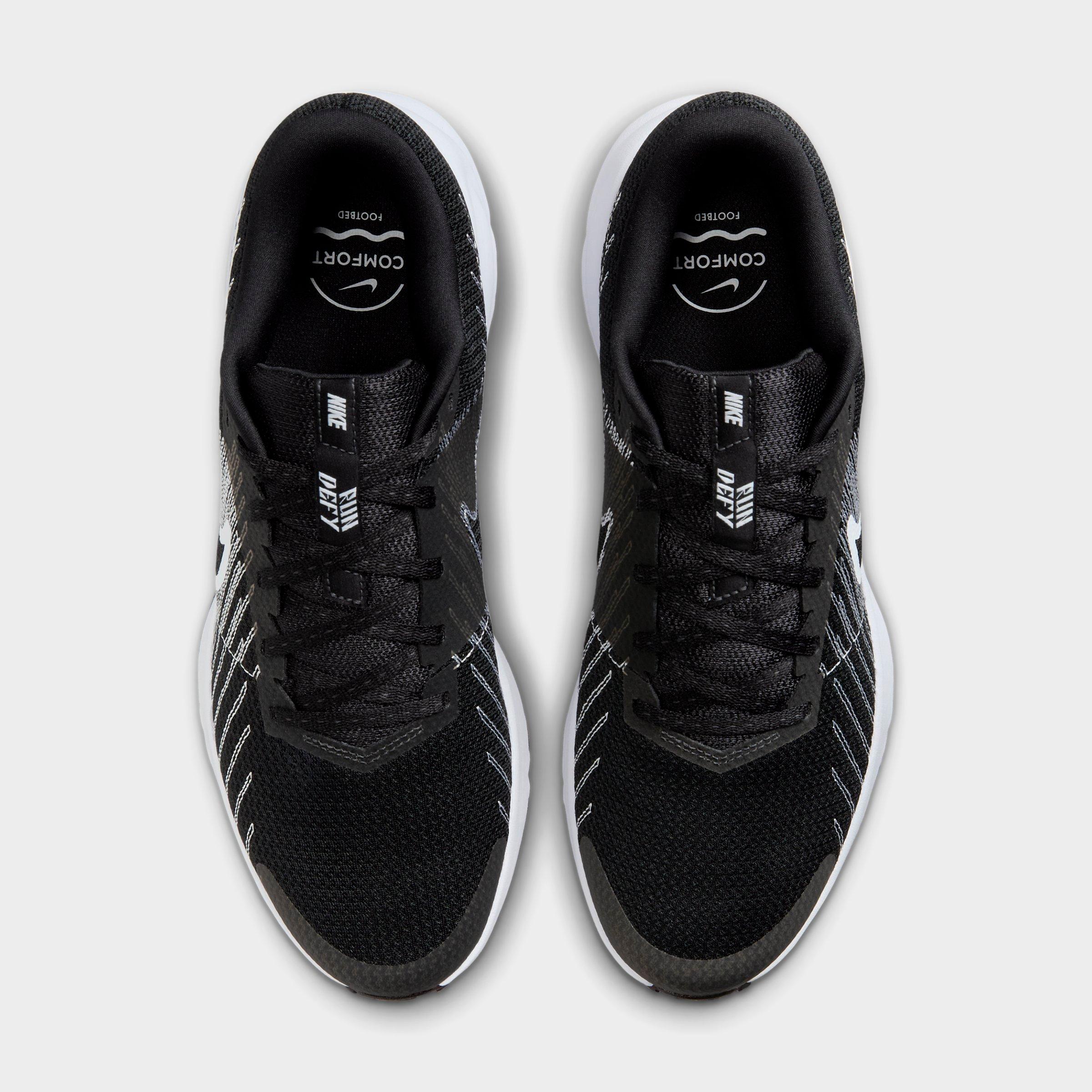 Men's Nithtke Run Defy Running Shoes - Black/White - Top view