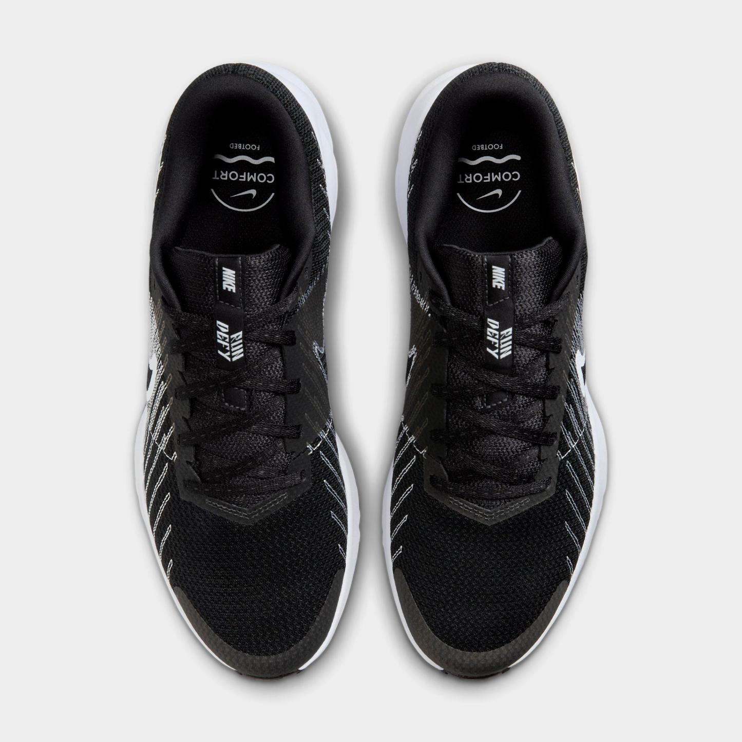 Men's Nithtke Run Defy Running Shoes - Black/White - Top view