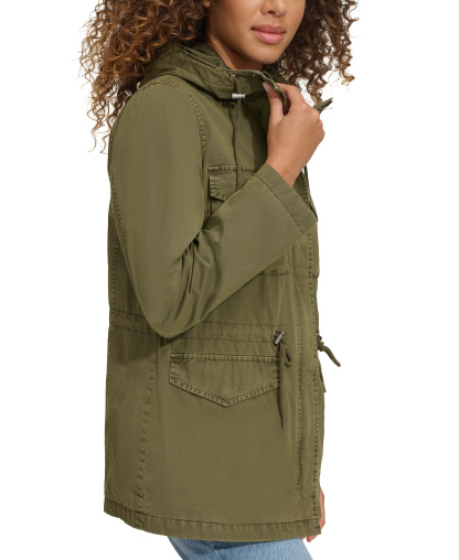 Levi's Women's Lightweight Washed Cotton Military Jacket - Olive Night