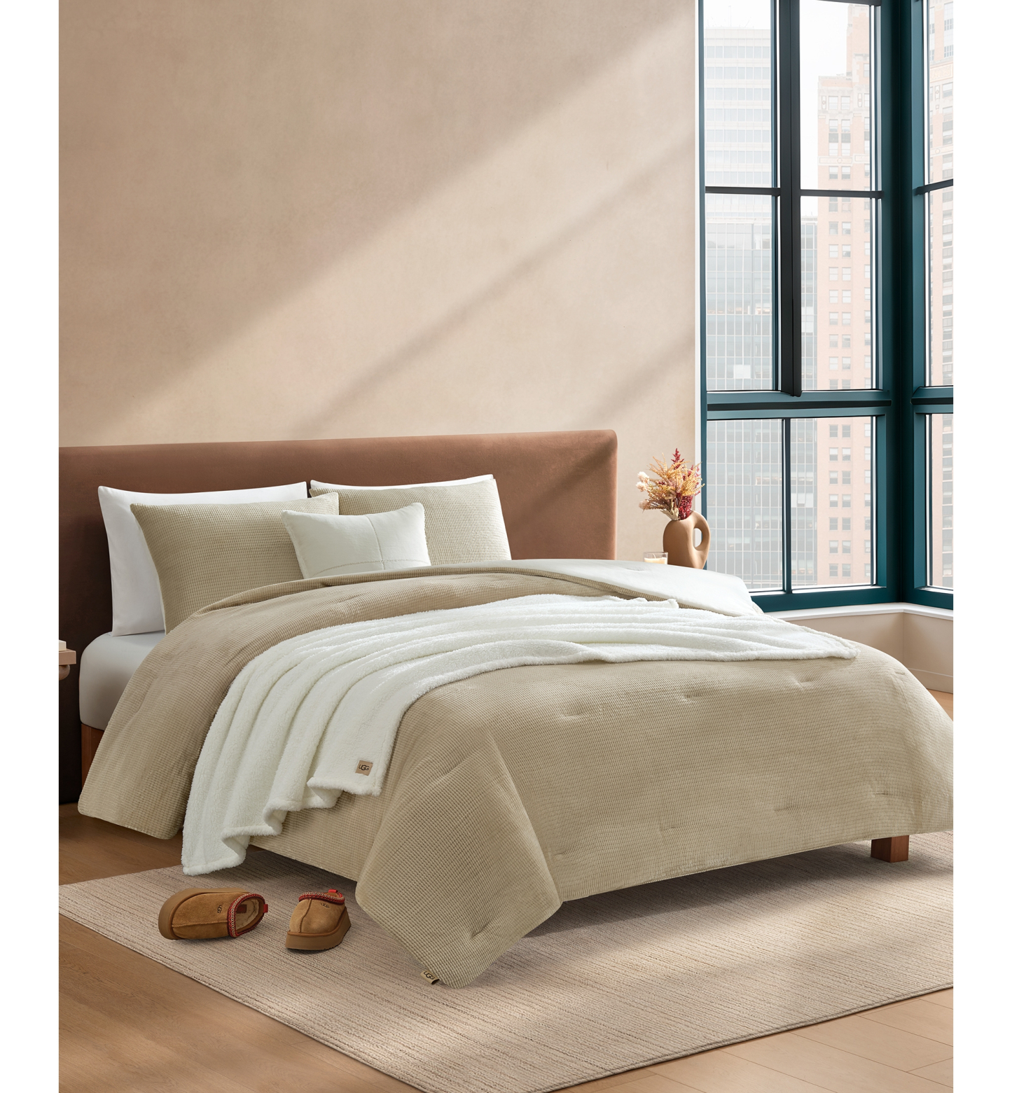 UGG® Brody Reversible Comforter Sets - Birch