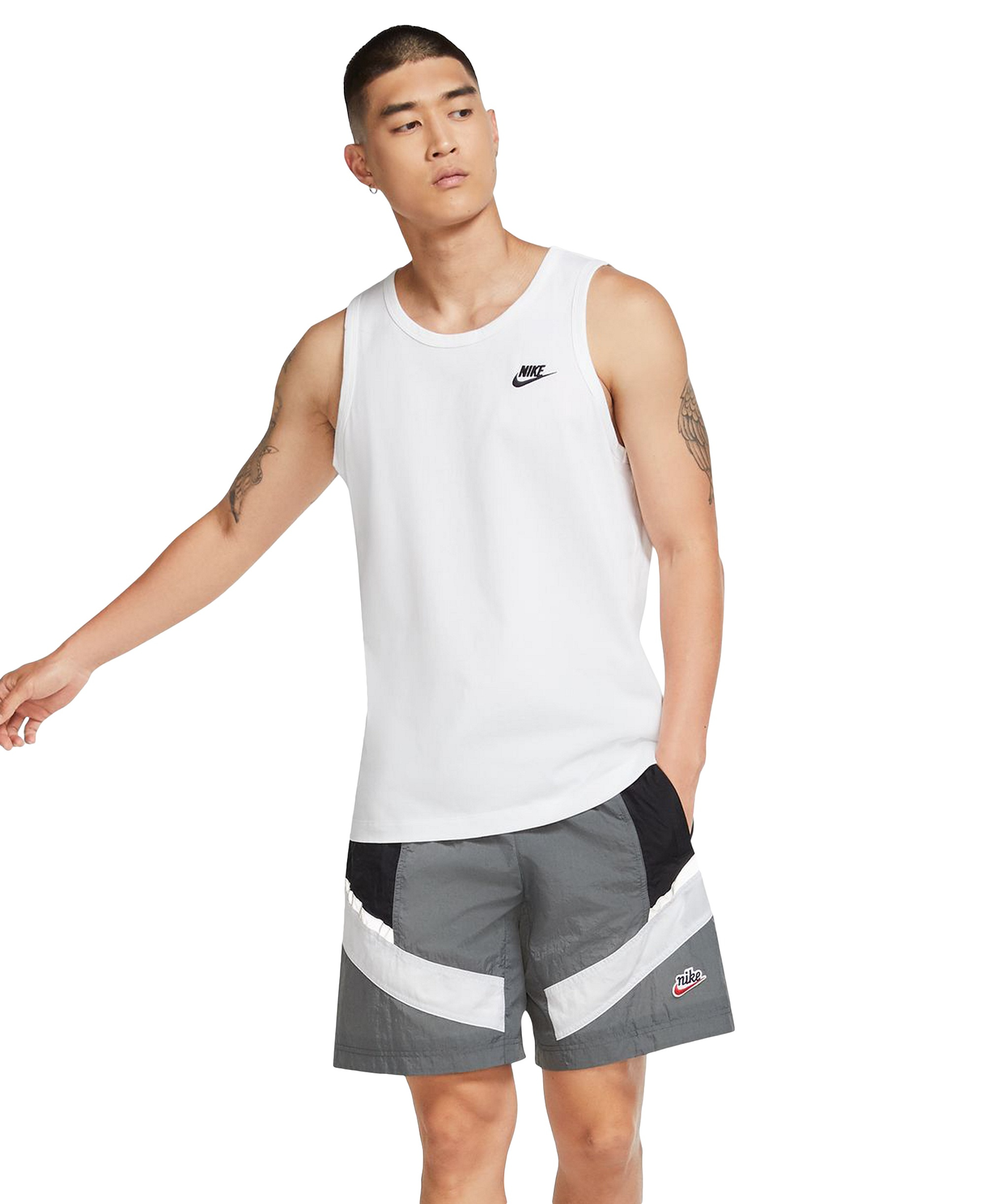 Nike Men's Sportswear Club Tank T-shirts - White/black