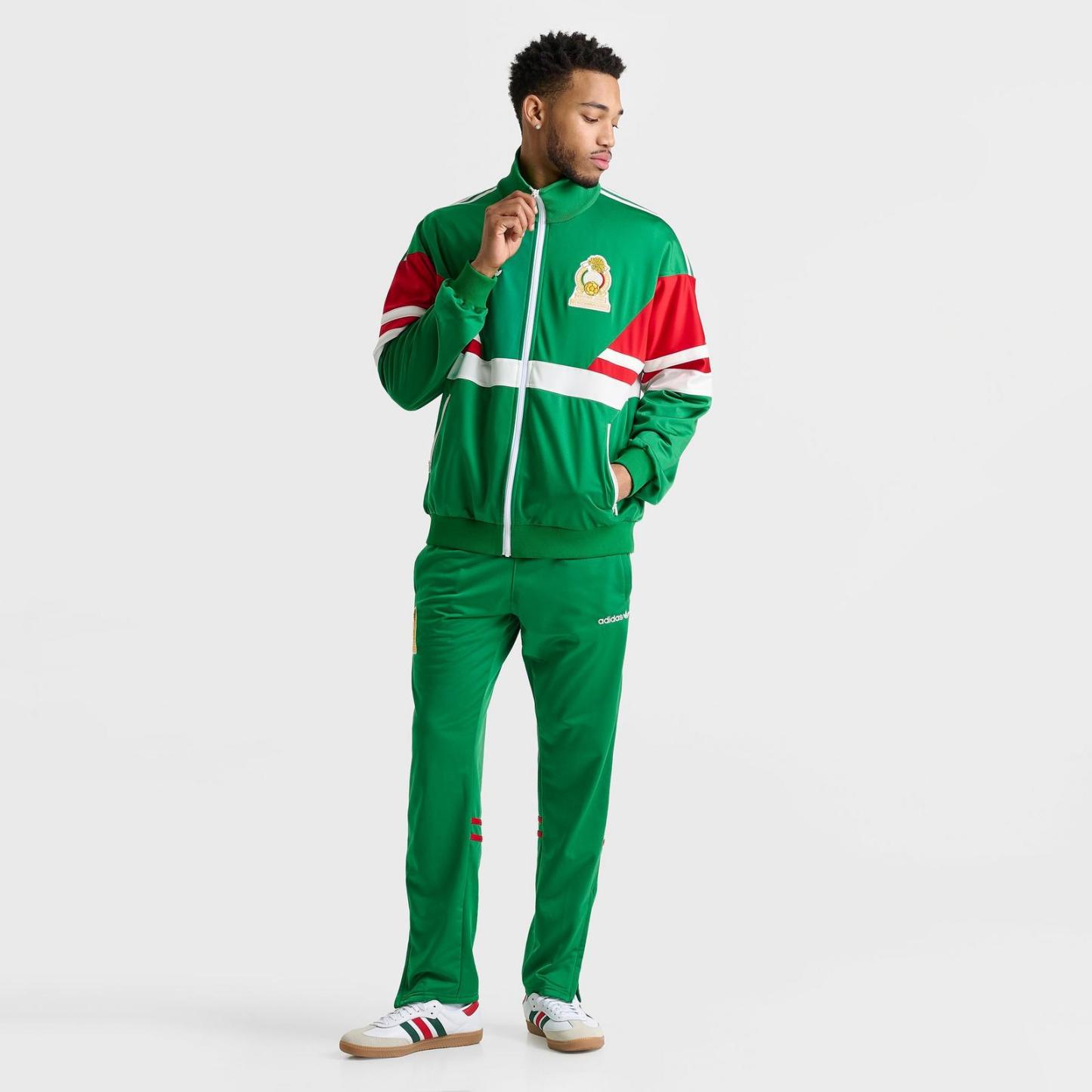 Men's adidas Mexico Home 1986 Soccer Track Top - Green - view 2