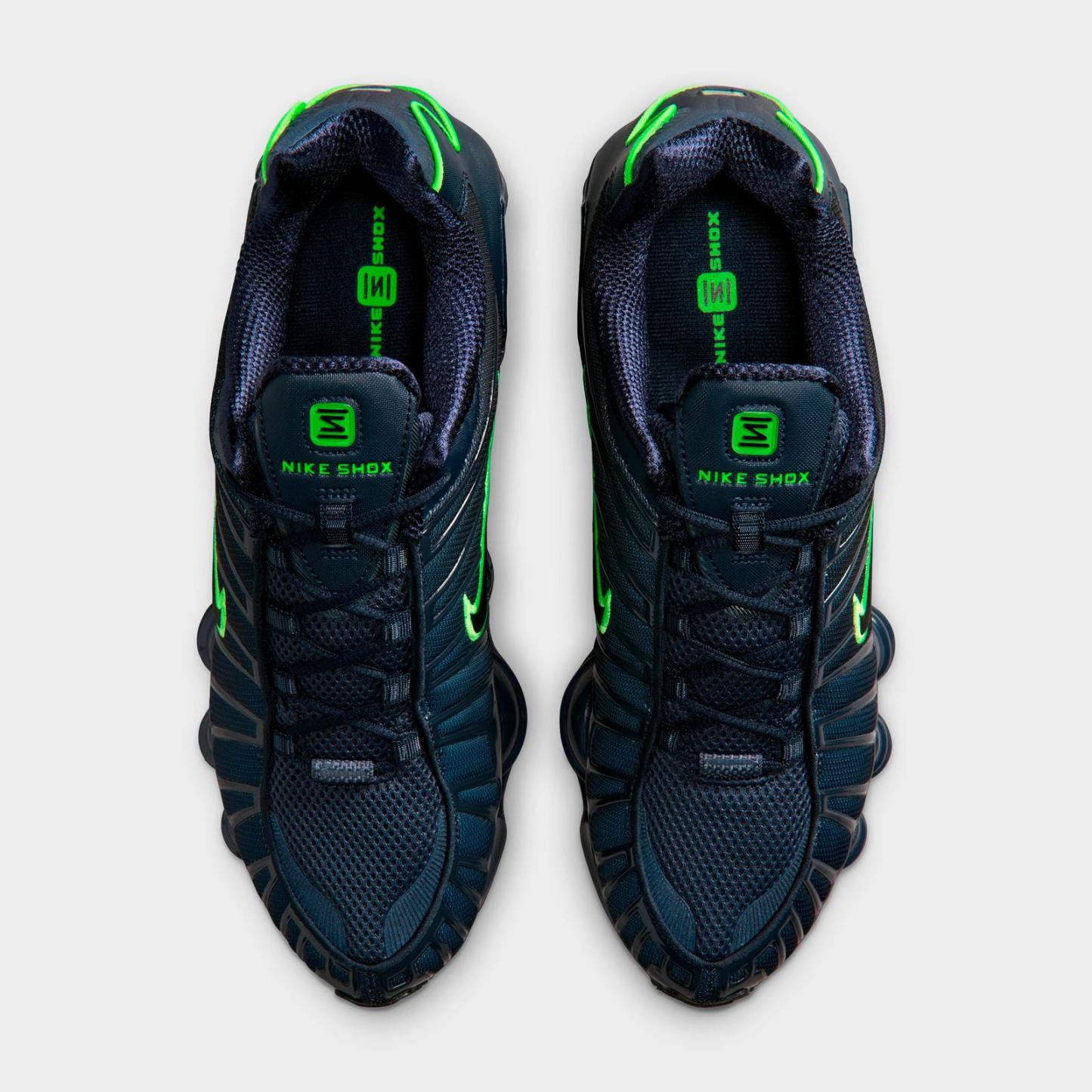 Men's Nike Shox TL Casual Shoes - Thunder Blue/Obsidian/Green Strike/Black