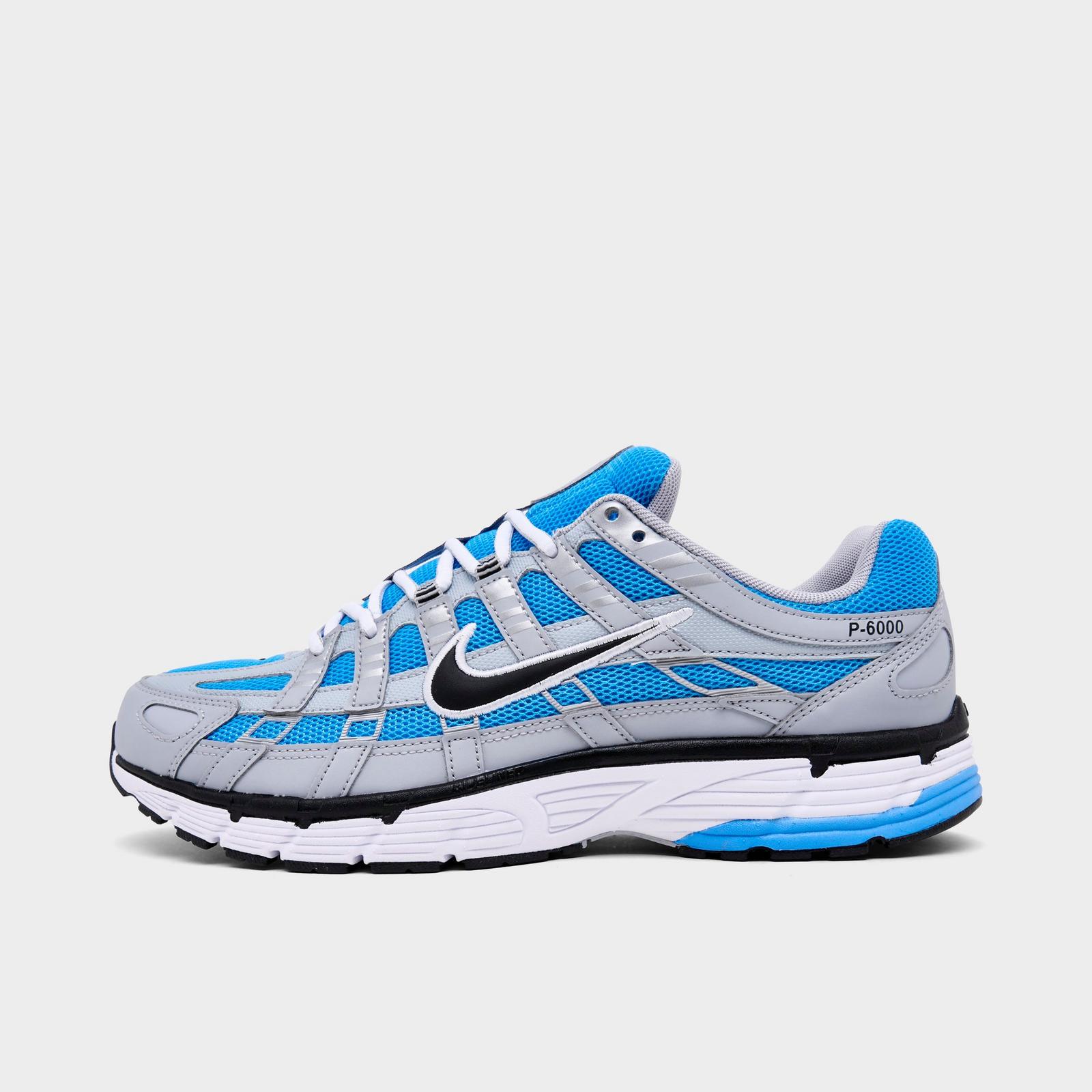 Men's Nike P-6000 Casual Shoes - Wolf Grey/University Blue/Black/White