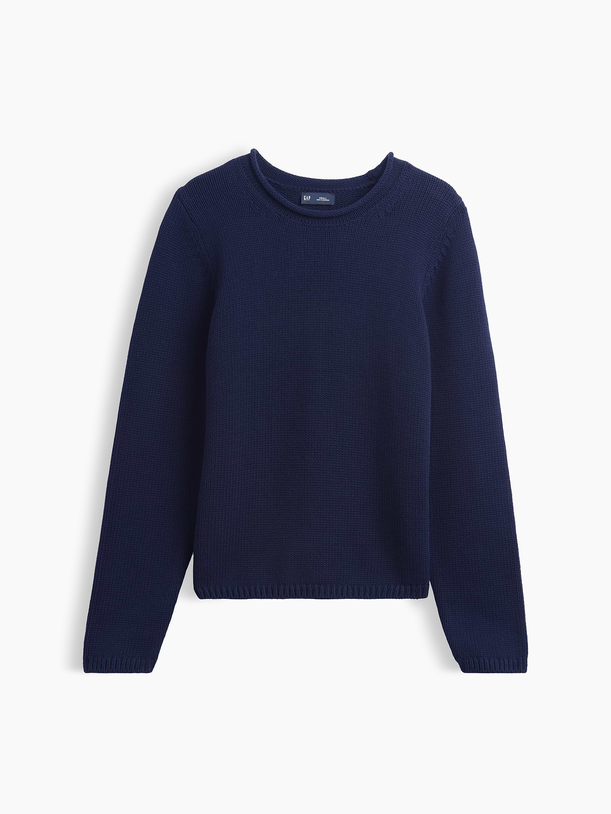 100% Cotton Rollneck Sweater - Tapestry navy blue