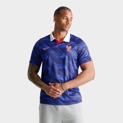 Men's Nike France 2026 Stadium Home Dri-FIT Replica Soccer Jersey - Game Royal/Metallic Copper