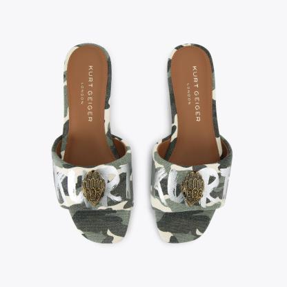 Kurt Geiger London Kensington Flat Sandal - Green - view 3