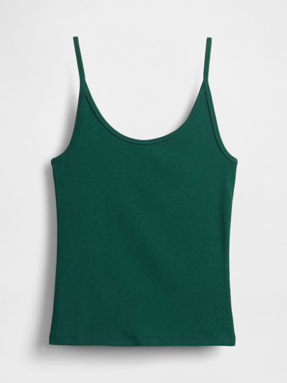 Modern Crop Cami - Rain forest green