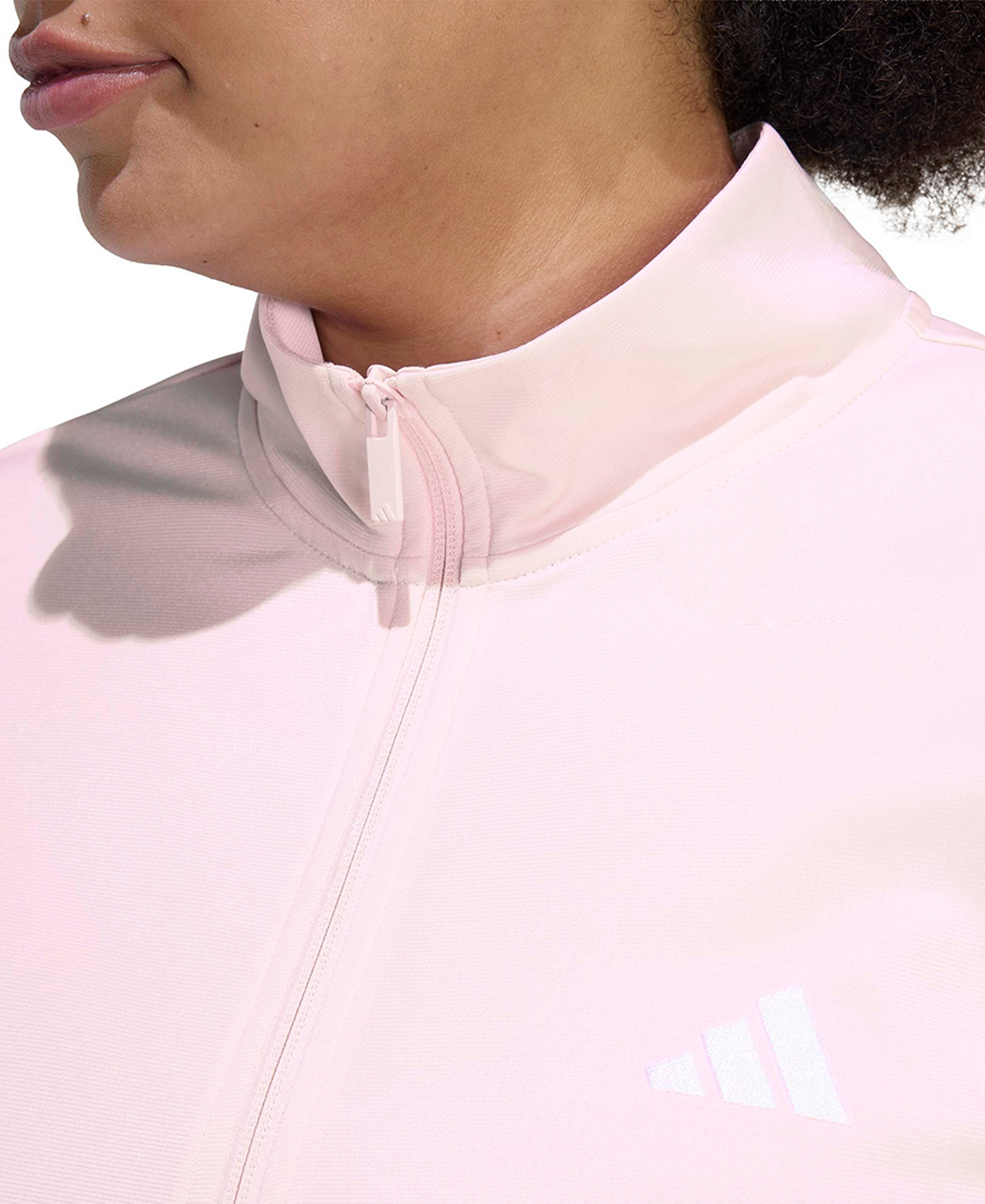 adidas Plus Size Essentials Tricot Three Stripes Track Jacket - Clear Pink/white