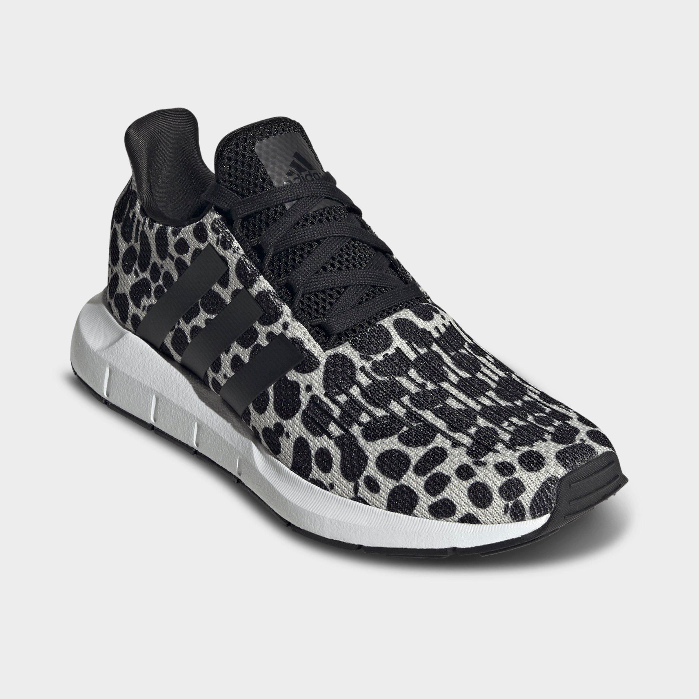 Women's adidas Swift Run 1.0 Casual Shoes - Beige/Core Black/Cloud White - Both shoes facing left