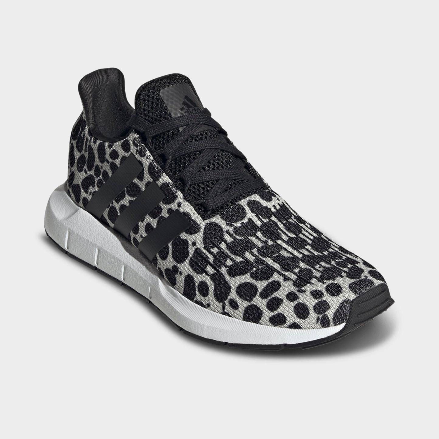Women's adidas Swift Run 1.0 Casual Shoes - Beige/Core Black/Cloud White - Both shoes facing left