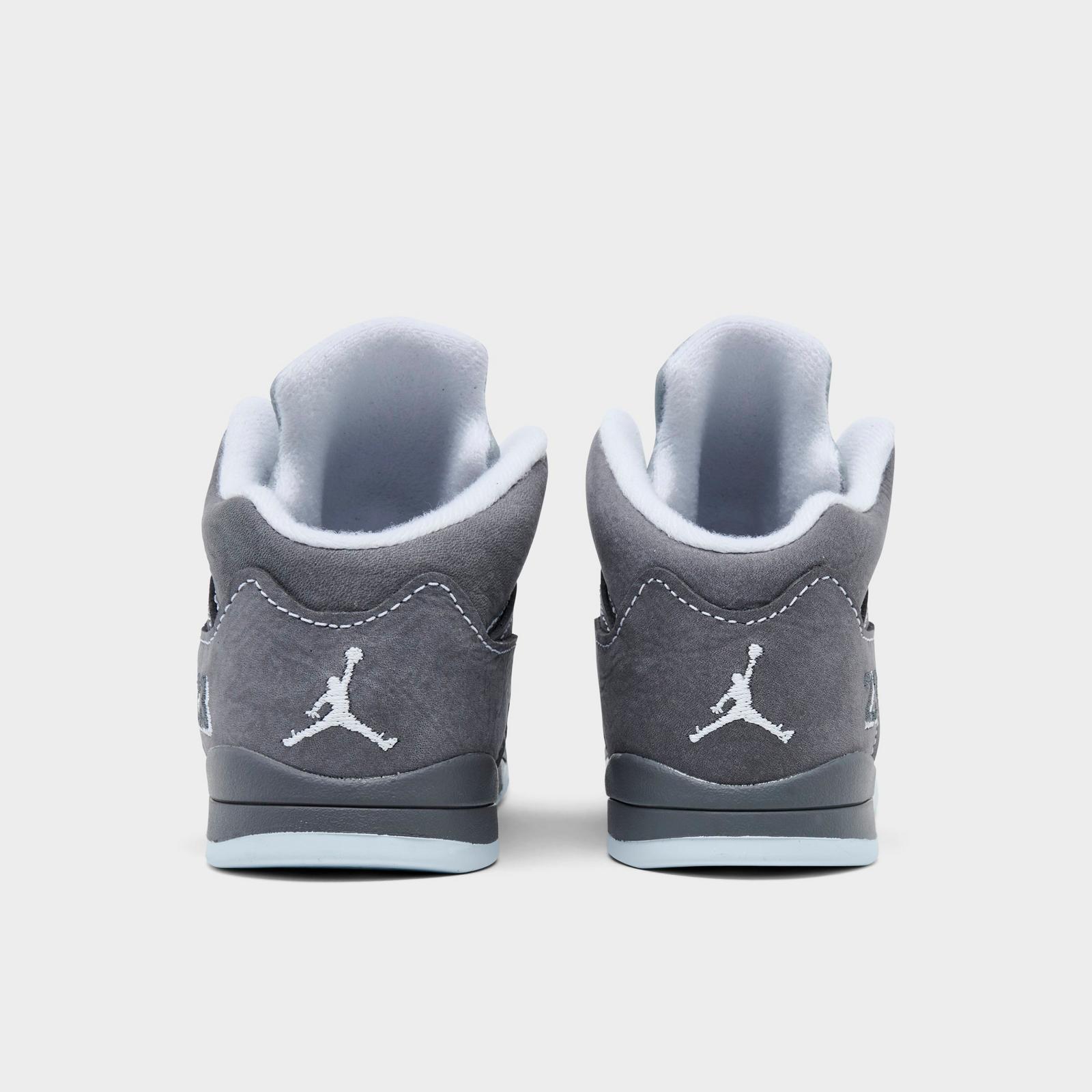 Kids' Toddler Air Jordan Retro 5 Basketball Shoes - Light Graphite/White/Wolf Grey - view 4