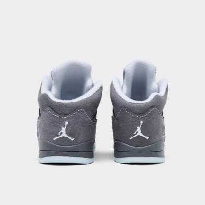 Kids' Toddler Air Jordan Retro 5 Basketball Shoes - Light Graphite/White/Wolf Grey - view 4