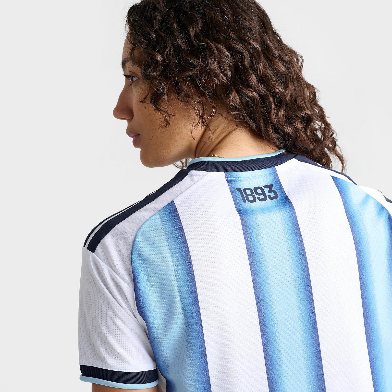 Women's adidas Argentina 2026 Home Cropped Jersey - White/Icey Blue/Light Blue - view 6