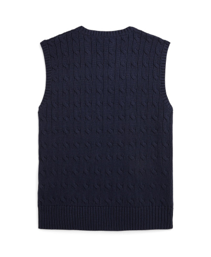 Polo Ralph Lauren Big Boys Cable- Knit Sweater Vest - RL Navy
