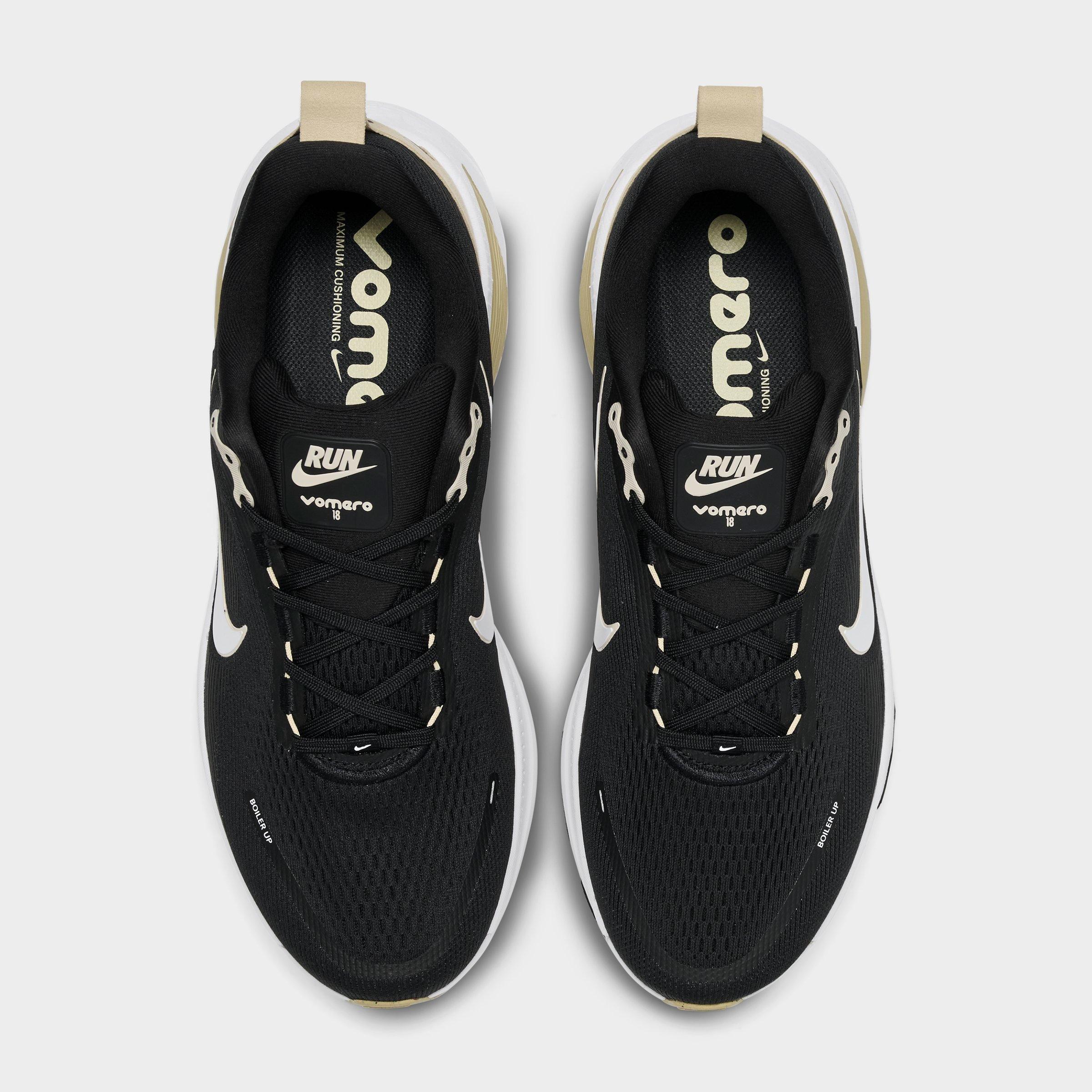 Men's Nithtke Vomero 18 Purdue Boilermakers Running Shoes - Part 1 - Black/White/Team Gold - Top view