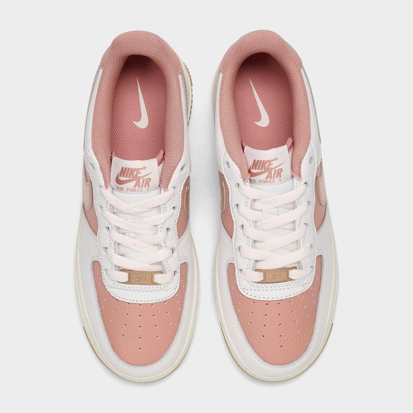 Big Kids' Nike Air Force 1 Low Casual Shoes - Rust Pink/Metallic Red Bronze/Summit White