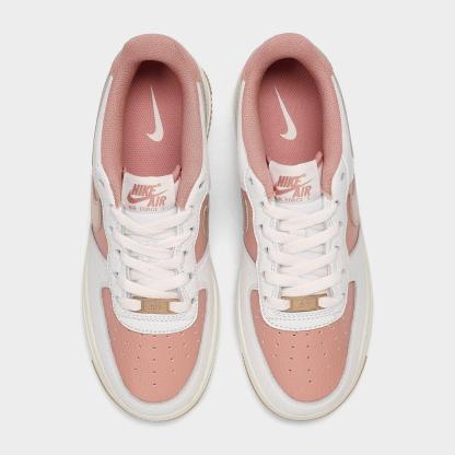 Big Kids' Nike Air Force 1 Low Casual Shoes - Rust Pink/Metallic Red Bronze/Summit White