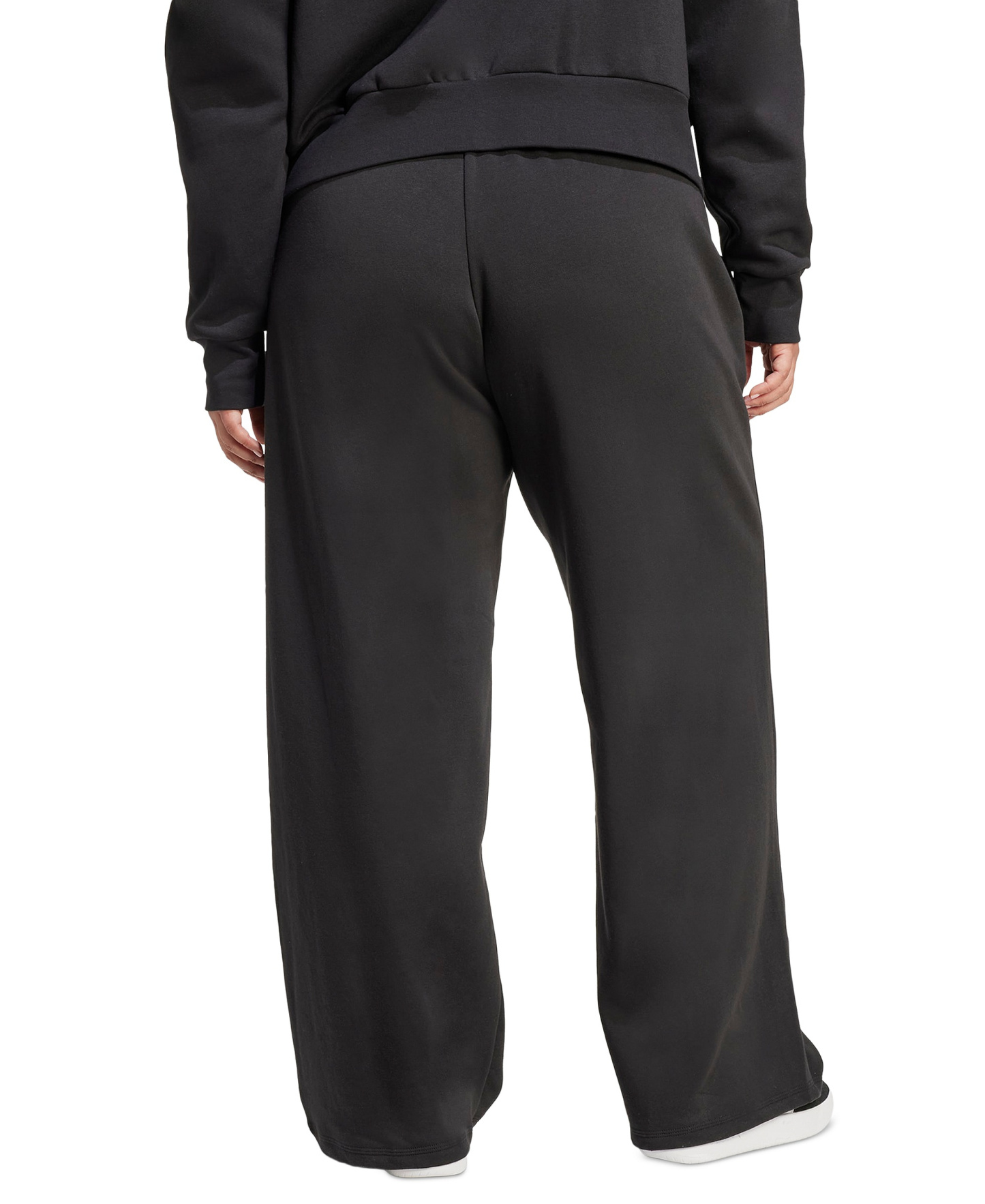 adidas Plus Size Essentials Fleece Mid-Rise Sweatpants - Black