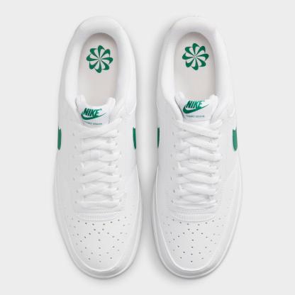 Men's Nithtke Court Vision Low Next Nature Casual Shoes - White/White/Malachite - Top view
