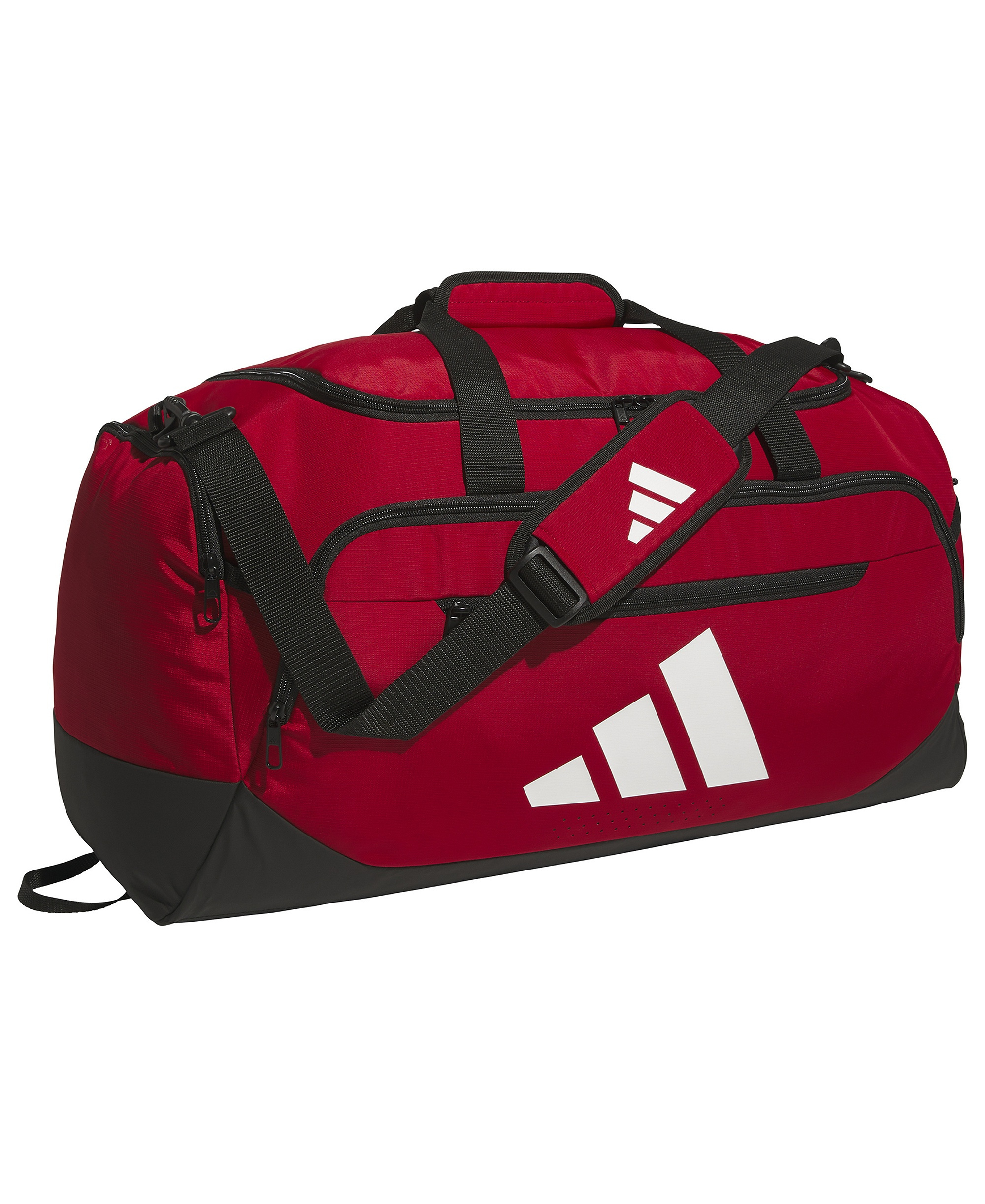 adidas Men's Medium Defender Logo Duffel Bag - Dark Red