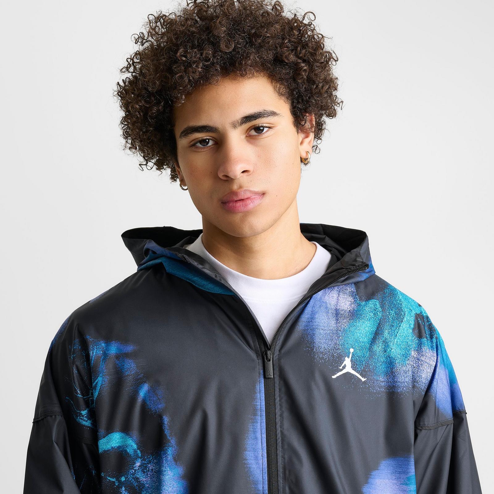 Men's Jordan Brooklyn Dream Dunk Draft Jacket - Black/Aqua - view 5
