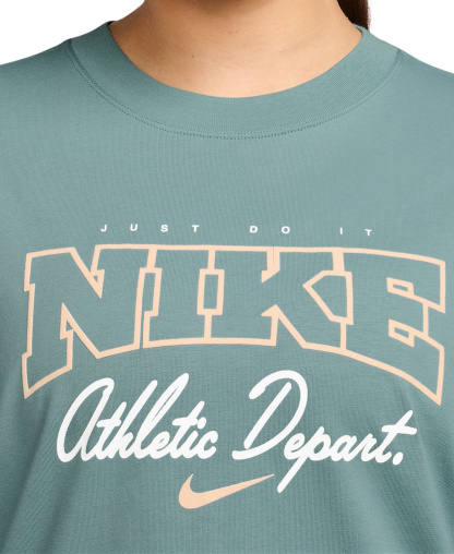Nike Women's Sportswear Cotton Logo Short-Sleeve T-Shirt - Cannon