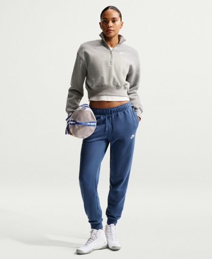 Nike Women's Sportswear Club Fleece Mid-Rise Joggers - Mystic Navy/white