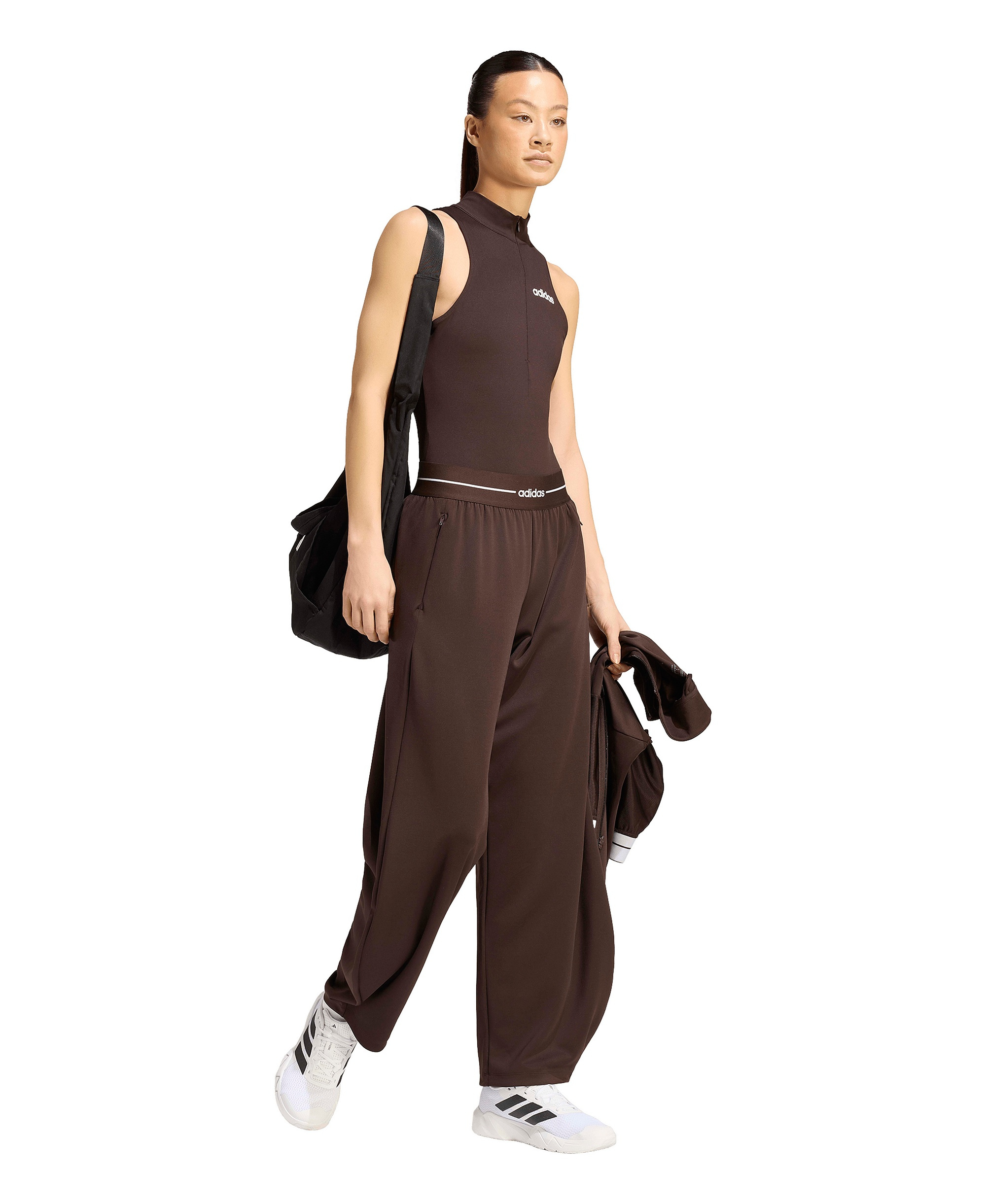 adidas Women's Hyperglam Barrel Training Pants - Aurora Coffee