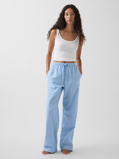 Adult Softest Flannel PJ Pants - Blue stripes