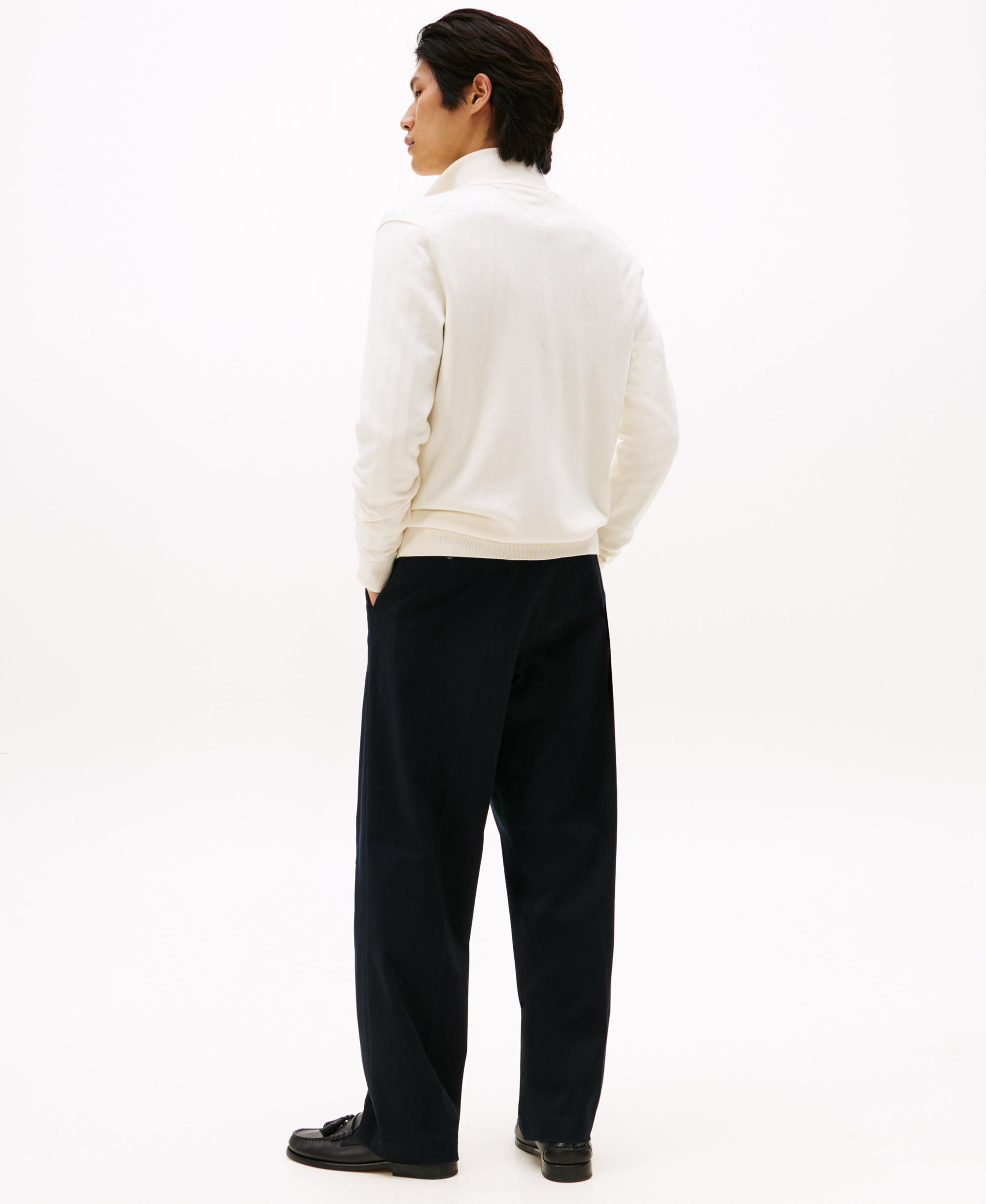 Tommy Hilfiger Men's Essential Zip-Thru Sweater - Ivory Petal