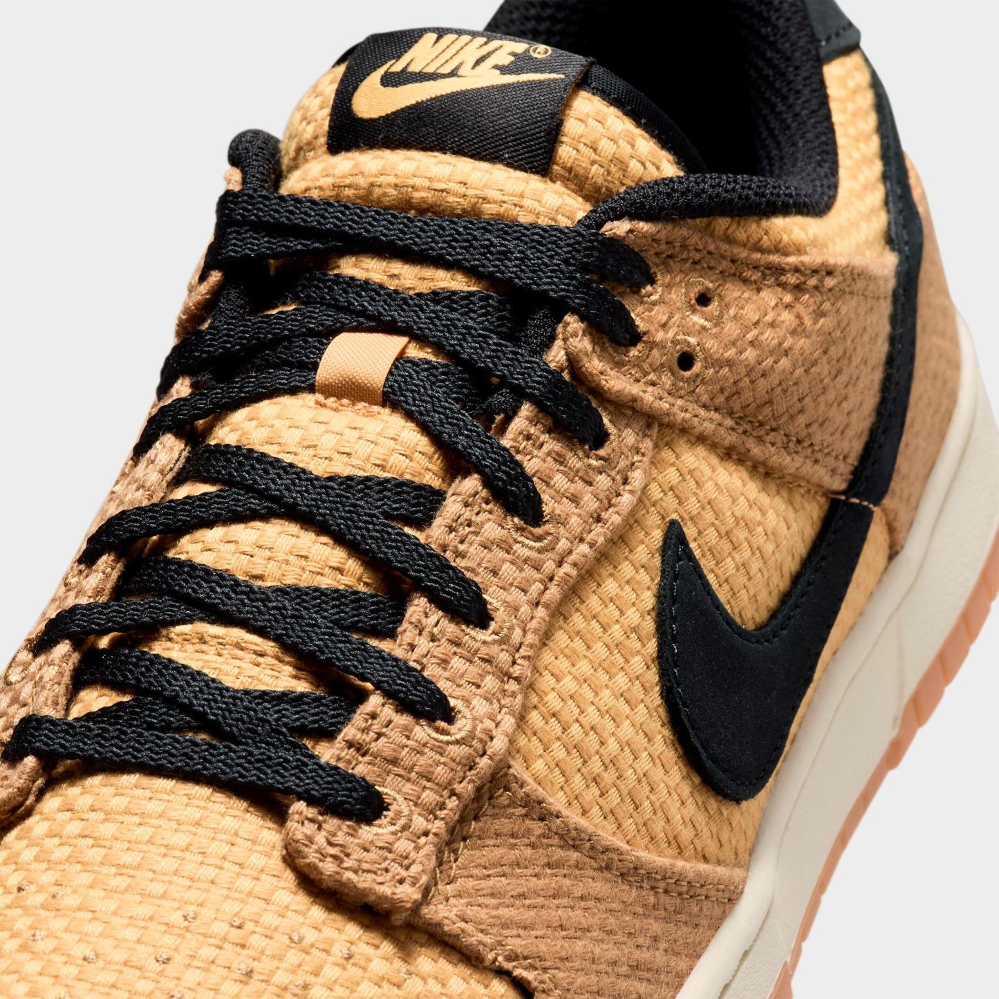 Men's Nithtke Dunk Low Retro SE Casual Shoes - Filbert/Twine/Coconut Milk/Black - Detail shot