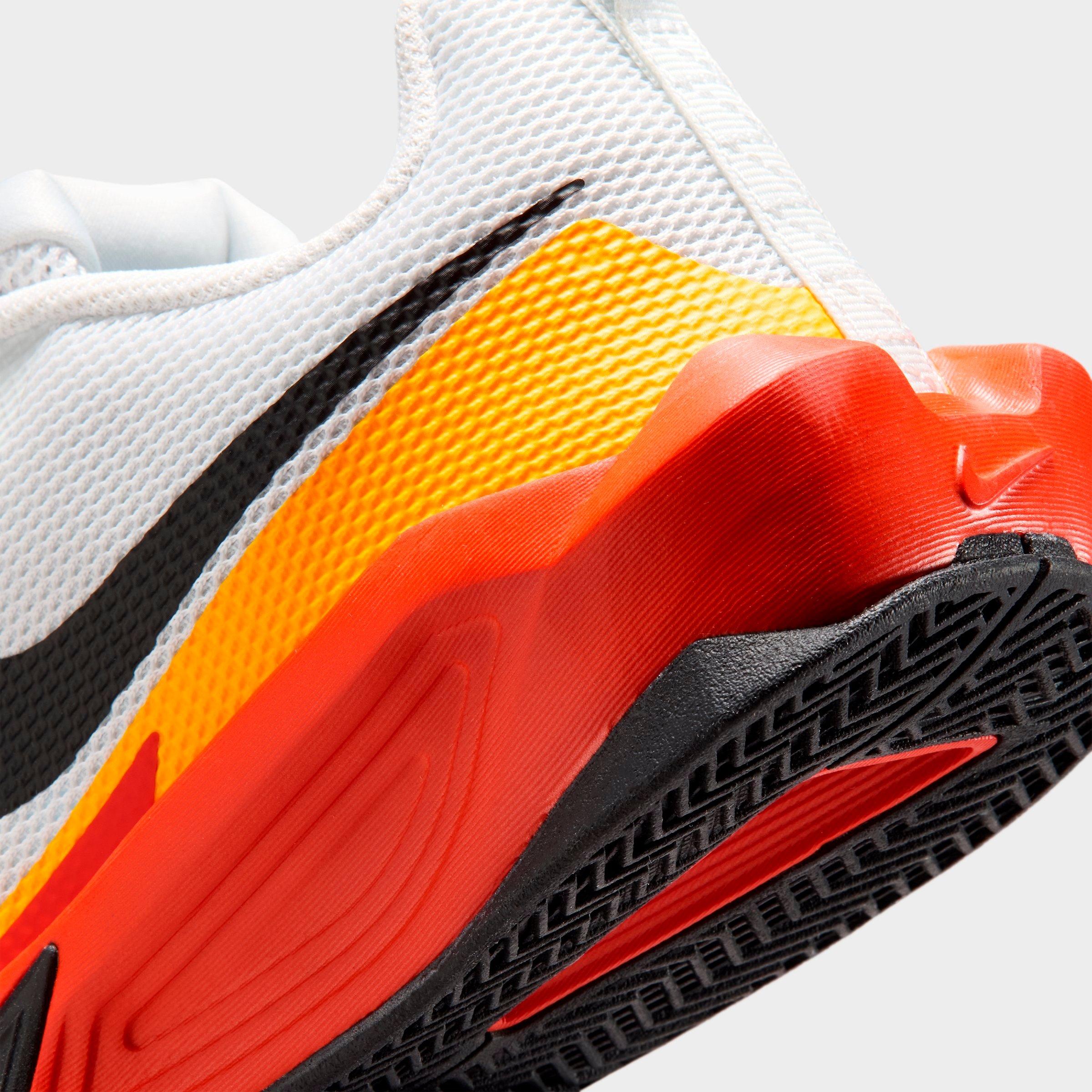 Big Kids' Nithtke S.T. Dynamite Basketball Shoes - Off White/Picante Red/Current Blue/Black - Detail shot