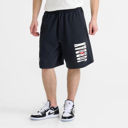 Men's Jordan Brooklyn Varsity Fleece Shorts - Black/Chile Red - view 1