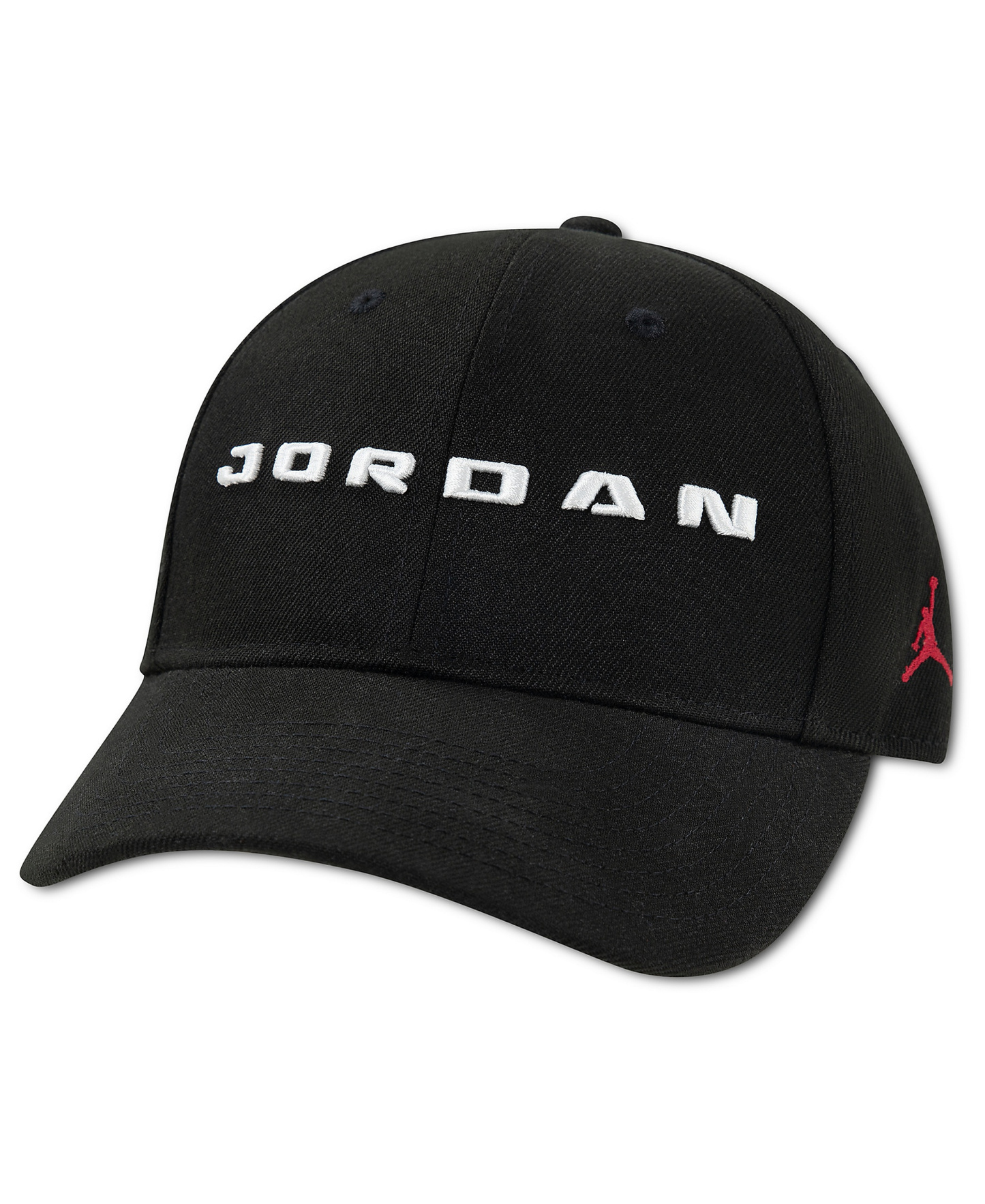 Jordan Boys' 8-20 Structured Strap Back Cap - Black