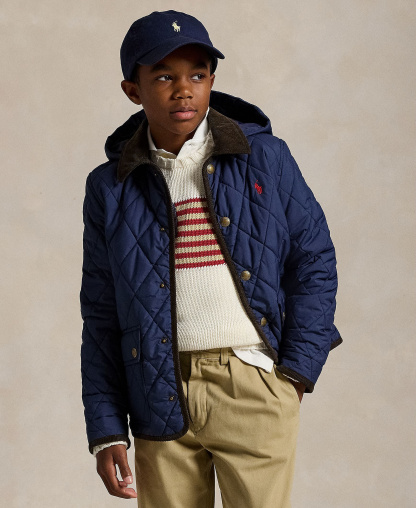 Polo Ralph Lauren Boys' 8-20 Hooded Barn Jacket - Newport Navy