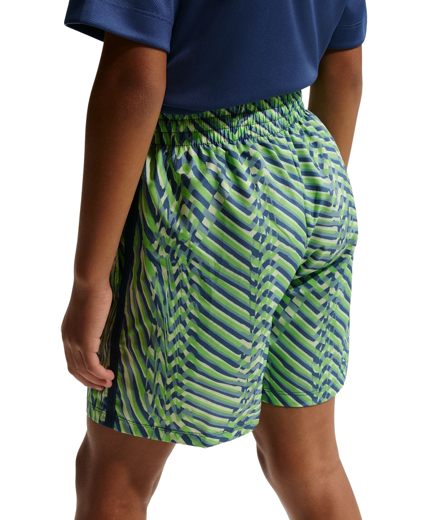 Nike Boys' 8-20 Dri-FIT Woven Training Shorts - Light Liquid Lime/Mystic Navy/White