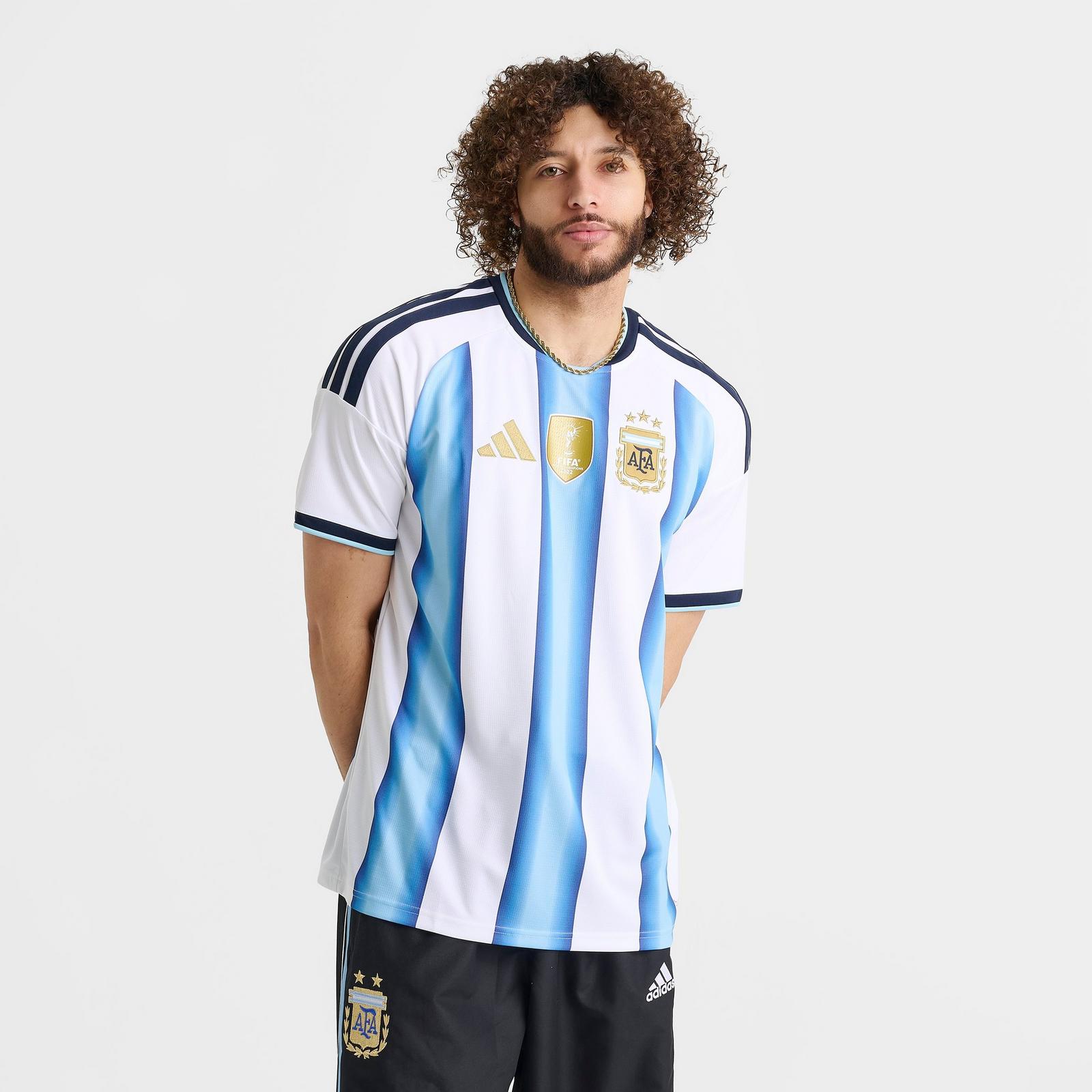 Men's adidas Argentina 2026 Home Replica Soccer Jersey - White/Icey Blue/Light Blue - view 3