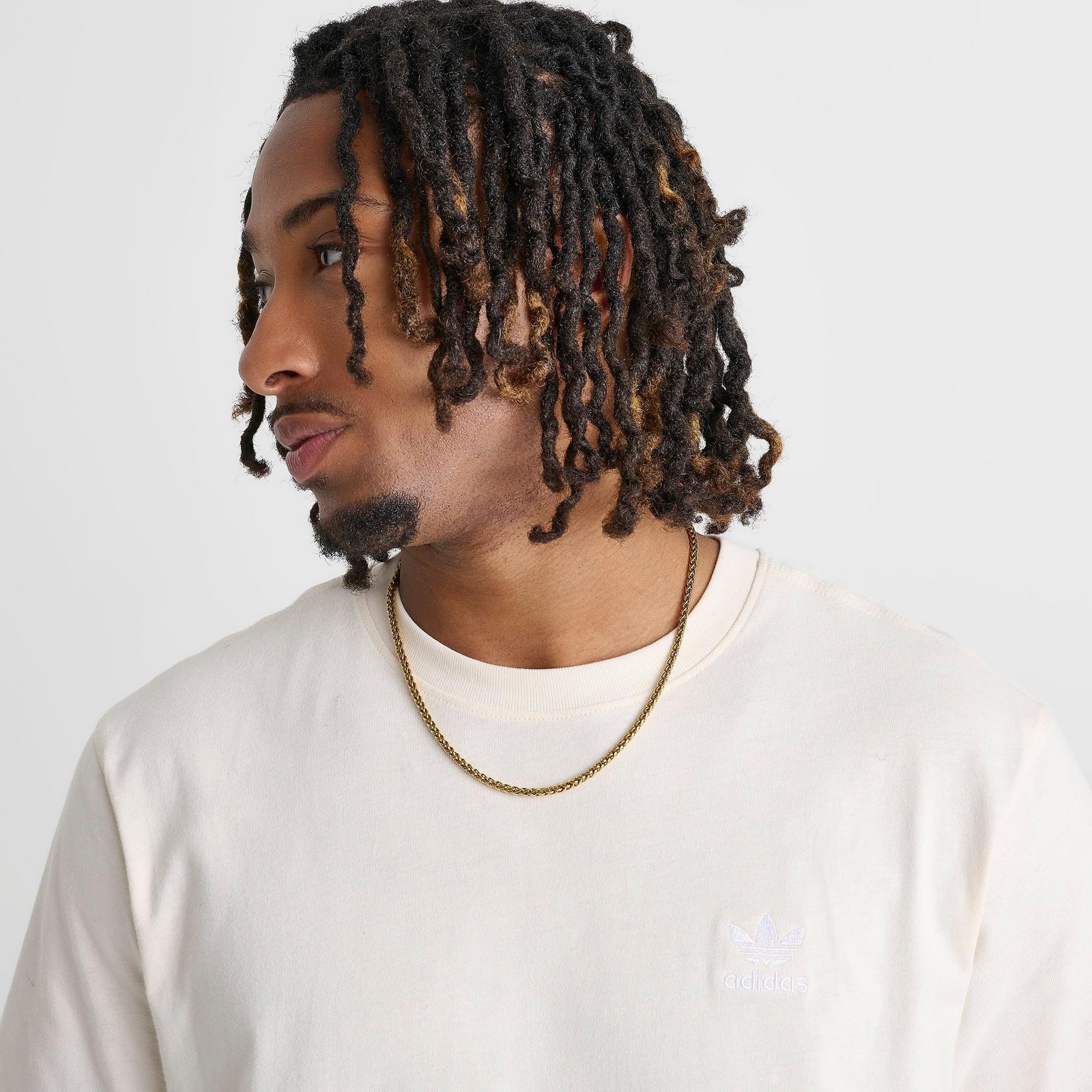 Men's adidas Originals Trefoil Essentials T-Shirt - Wonder White/White - view 5