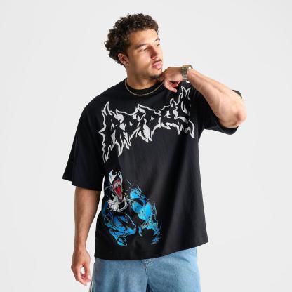 Men's adidas x Marvel Venom Graphic T-Shirt - Black - view 3