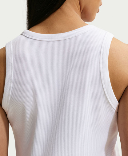 Nike Women's Tight Ribbed Tank Top - White/black