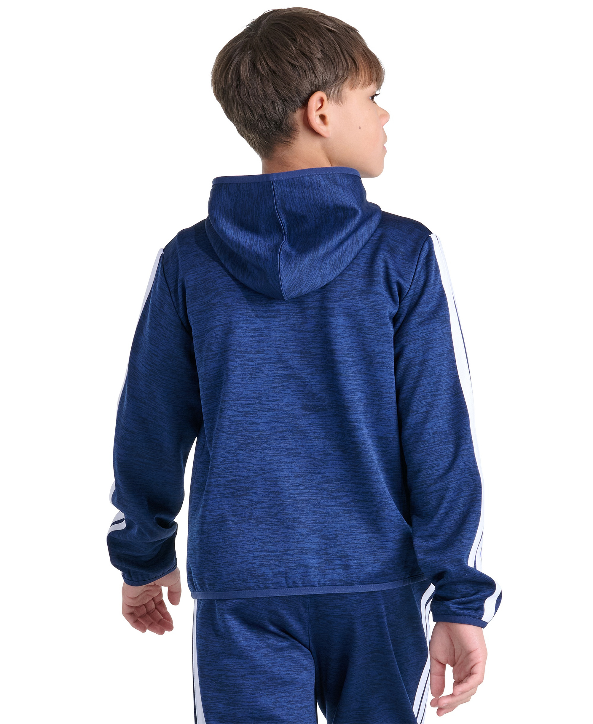 adidas Boys' 8-20 Long-Sleeve Hooded Jacket - Dark Blue Heather