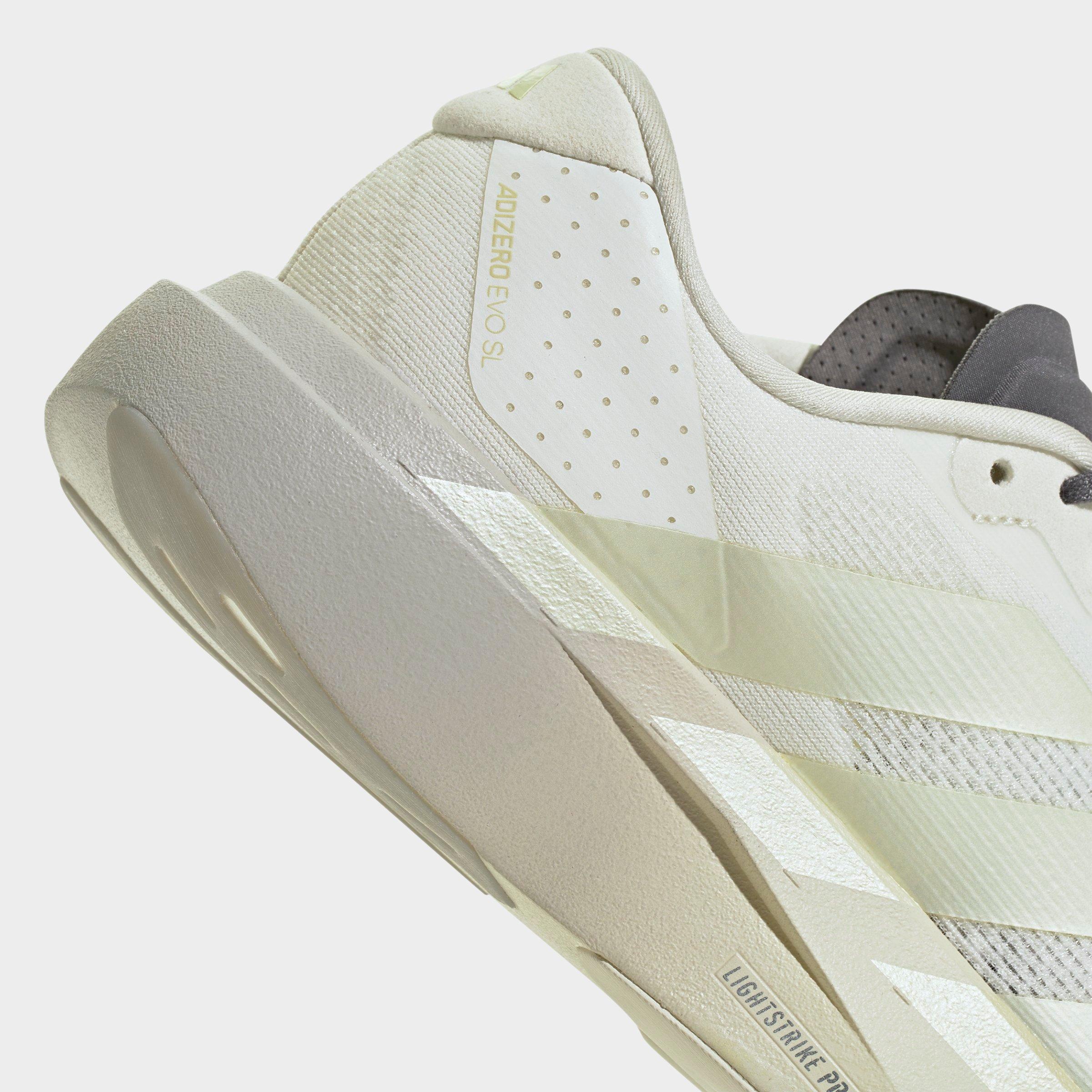 Women's adidas Adizero EVO SL Running Shoes - Part 1 - Off White/Ice Gold Metallic/Granite - Detail shot