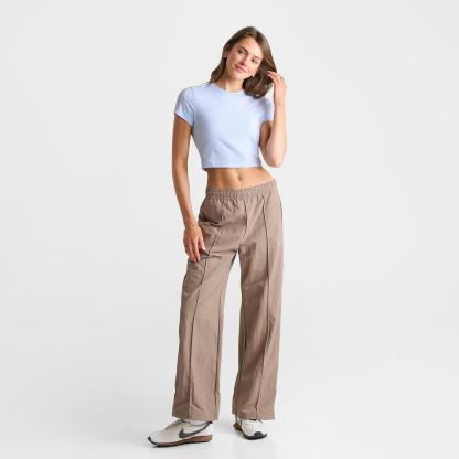 Women's Nike Sportswear Chill Knit Cropped T-Shirt - Hydrogen Blue/Sail